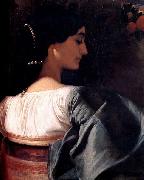 Frederick Leighton An Italian Lady painting